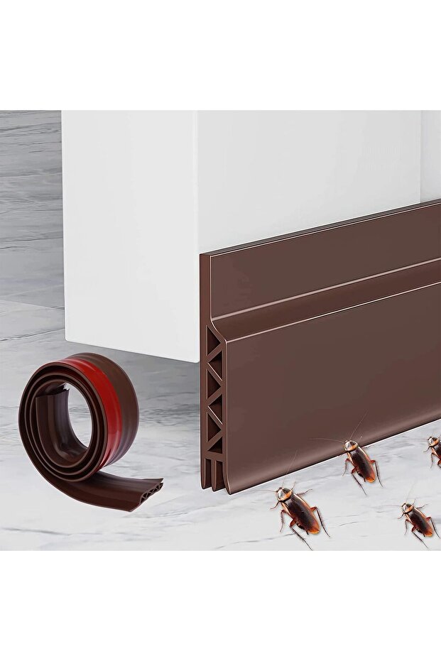 2 Pack Door Draft Stopper 2" W x 39" L (Brown)