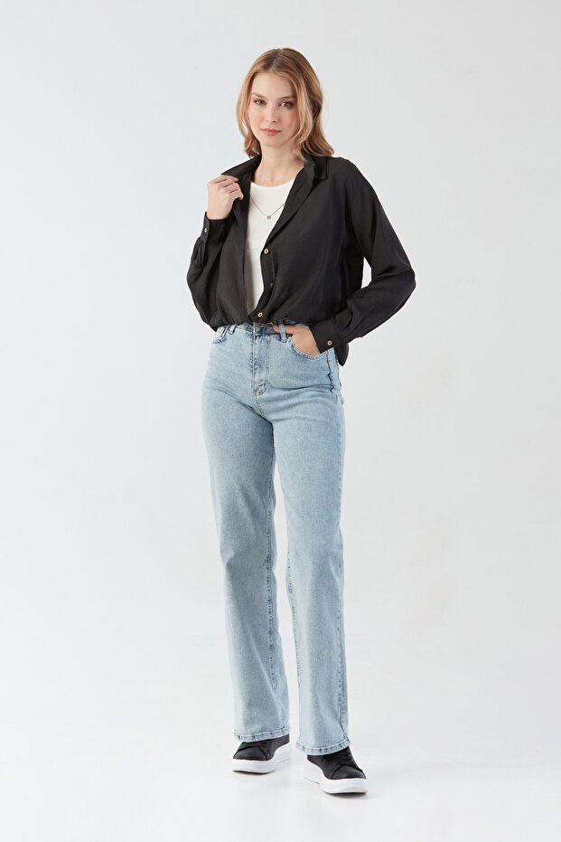 Basic Body Detaylı Kolyeli Gömlek - 2