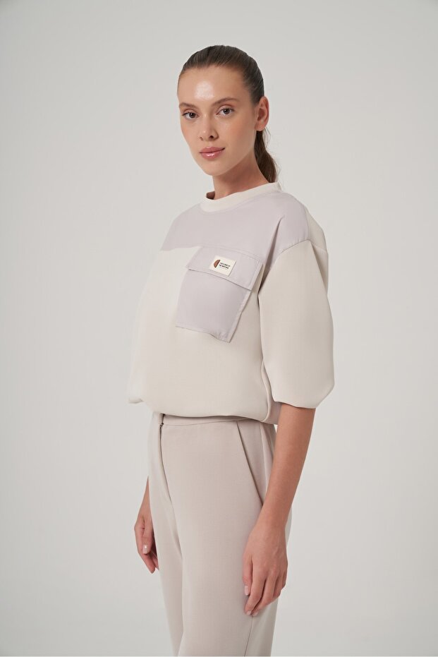 Bel Büzgülü Sweatshirt - 3