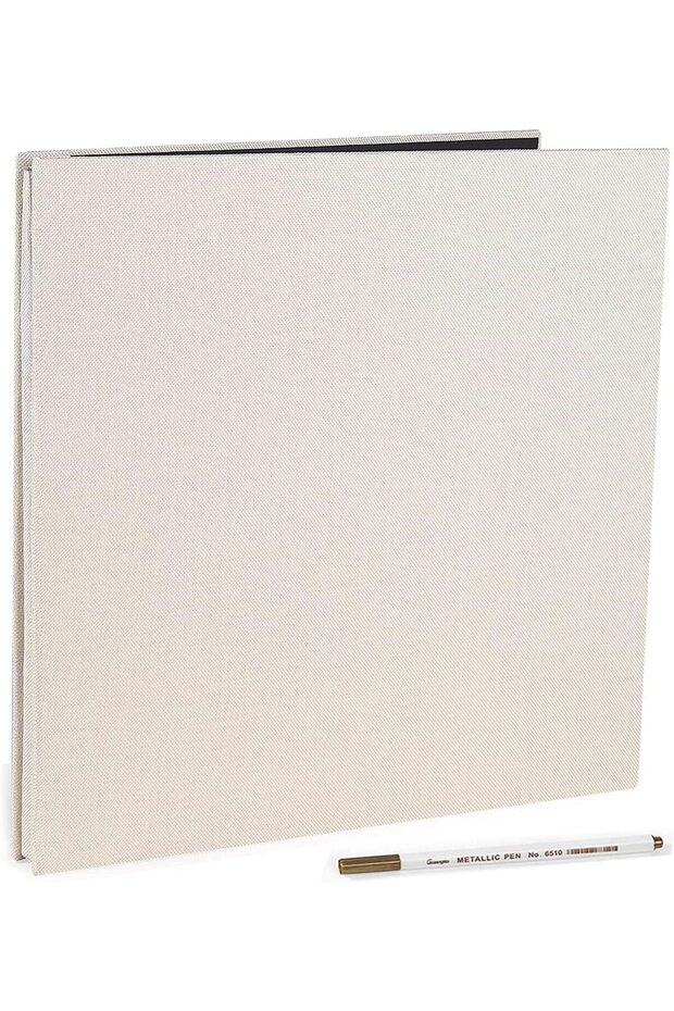 Photo Album - Extra Large Capacity Magnetic Self-stick Memory Book (Cream)