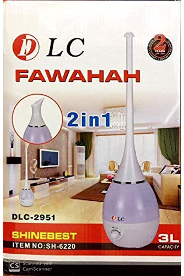 DLC فواحة منقي هواء دي ال سي 2951 - Unbranded Aroma Diffuser - Plastic or Metal - Candle Light Sour