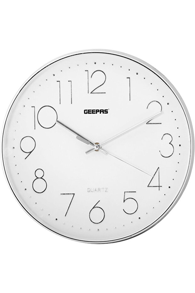 Silent Non-Ticking Round Wall Clock, White