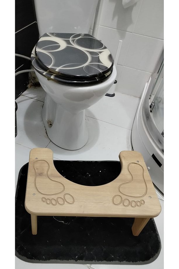 Wc Çömelme Ayak Taburesi,(40X30CM)YÜKSEKLİK21 CMBasamak Taburesi, Tuvalet Taburesi, Klozet Ayaklığı - 2