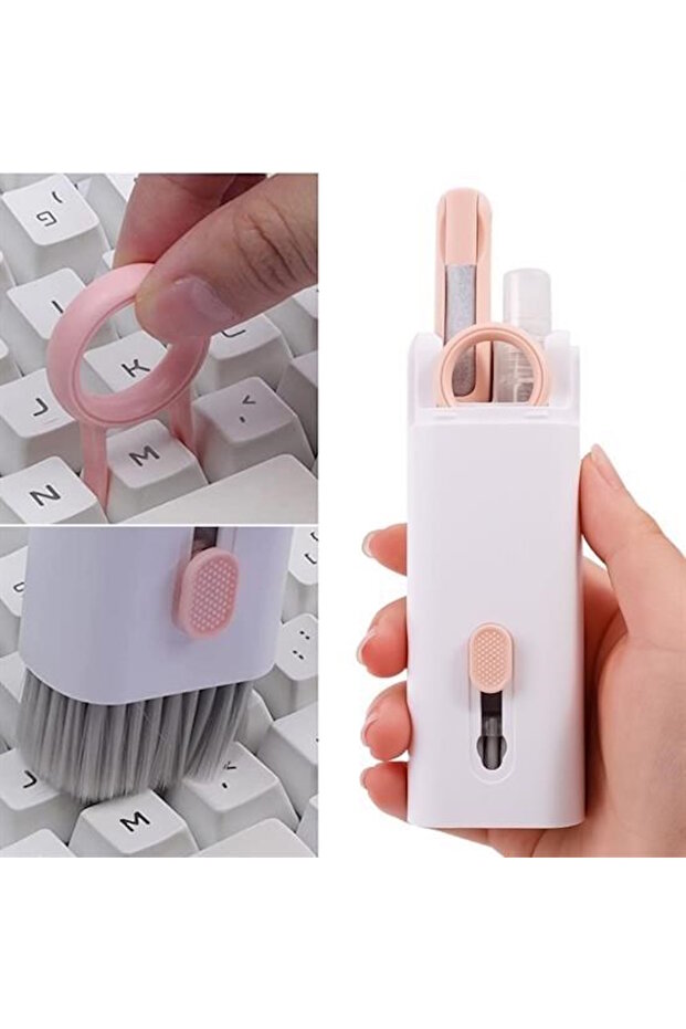 مجموعة تنظيف إلكترونية متعددة الوظائف لشاشة كمبيوتر التلفزيون مع فرشاة وفرشاة - 5