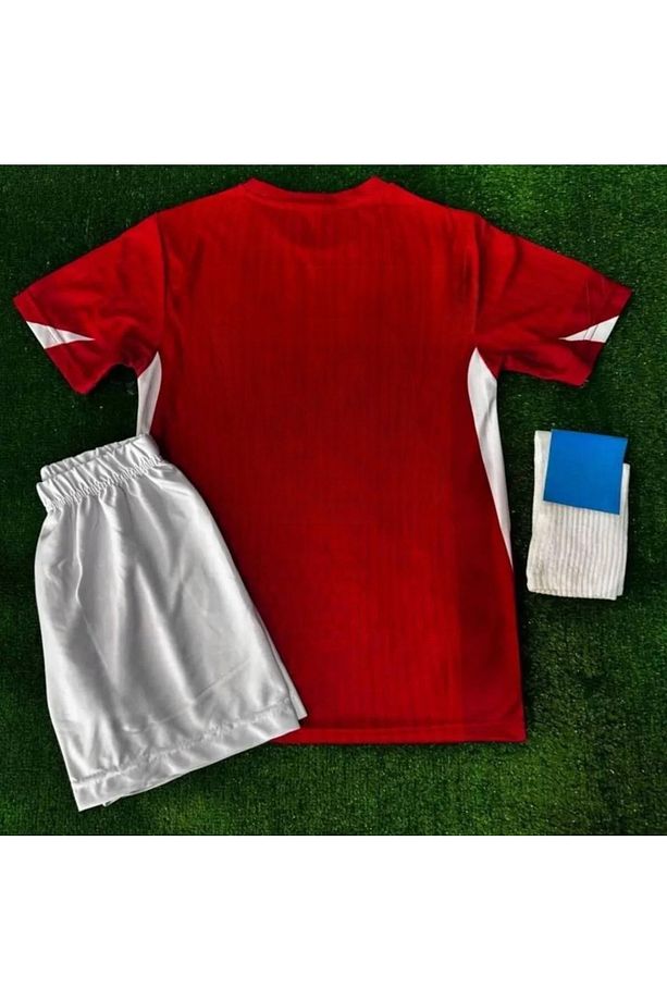 MİLLİ TAKIM İSİMSİZ ÇOCUK FORMASI KIRMIZI 3LÜ SET FORMA+ŞORT+ÇORAP - 1