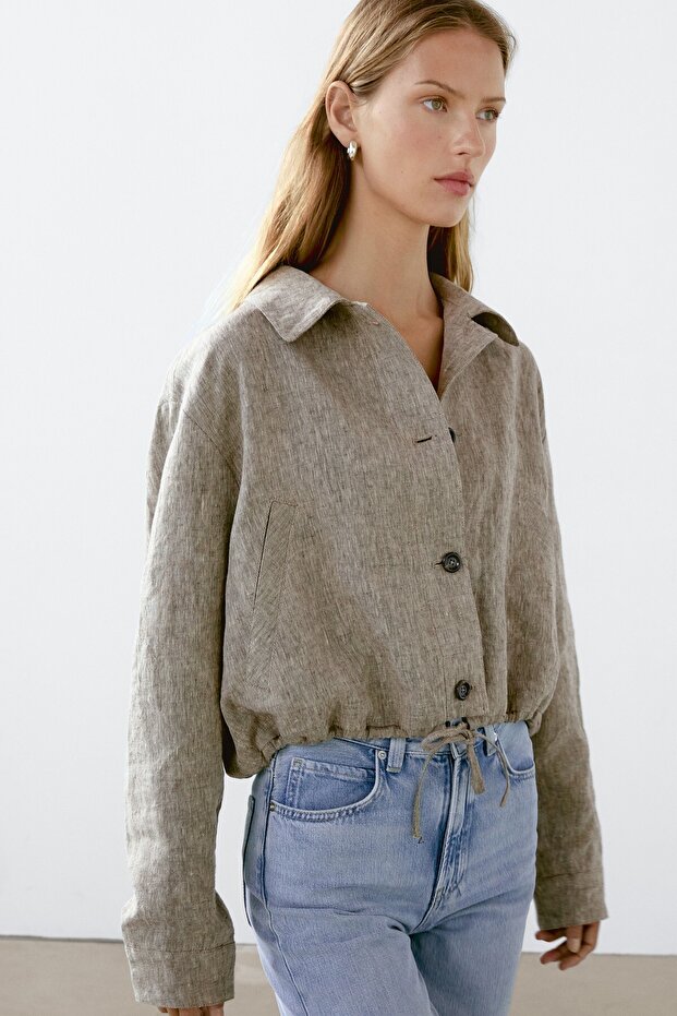 %100 keten bomber ceket - 4