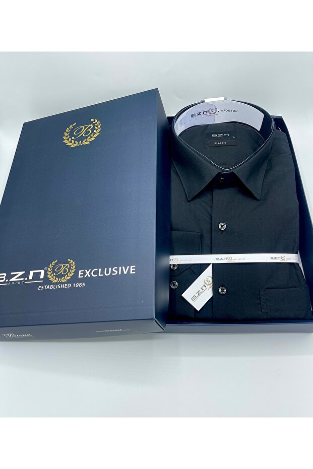 Erkek Siyah Regularfit Gömlek - 1