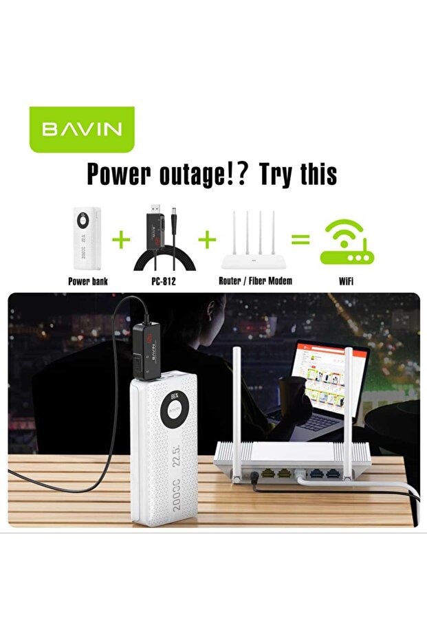 وصلة راوتر USB لتوصيل الراوتر بشاحن حائط وشاحن سيارة وباور بانك تيار مستمر 5 فولت إلى 9 /12فولت 1متر - 4
