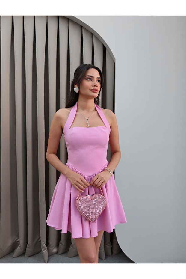 Rochie mini cu decolteu Halter - 2