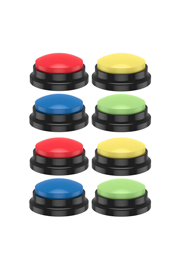 Set of 8 Dog Training Buttons, Voice Recording, Customizable, Skill Development - 1