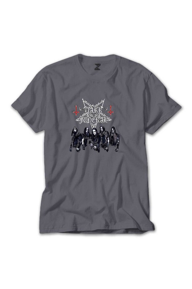 Dark Funeral Group Face Gray T-Shirt