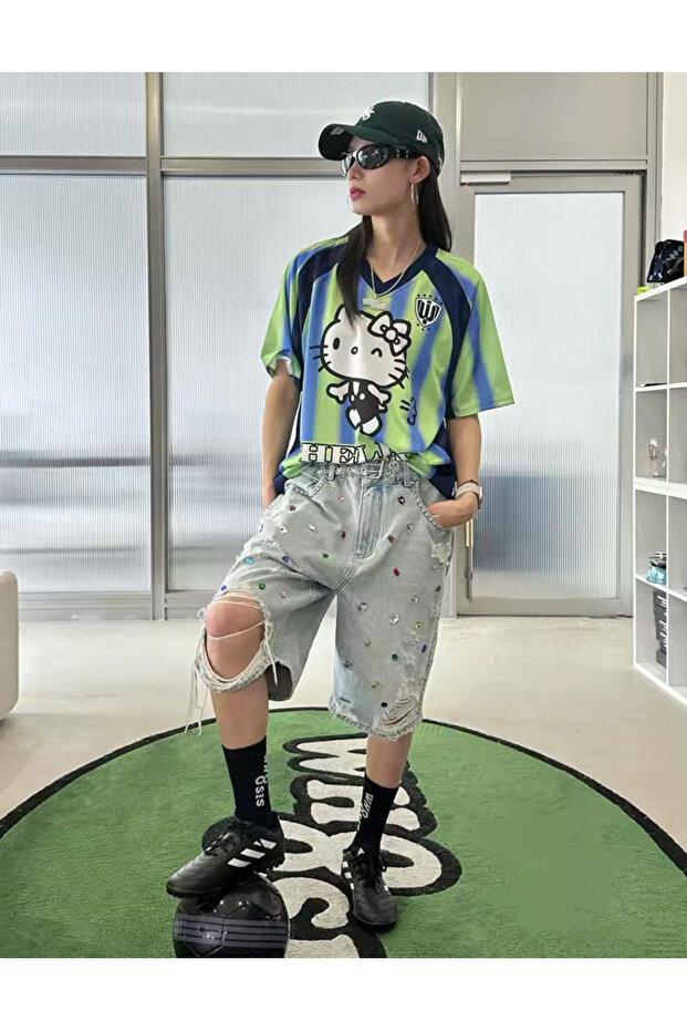Hello Kitty Fly Yeşil Jersey Forma - 1