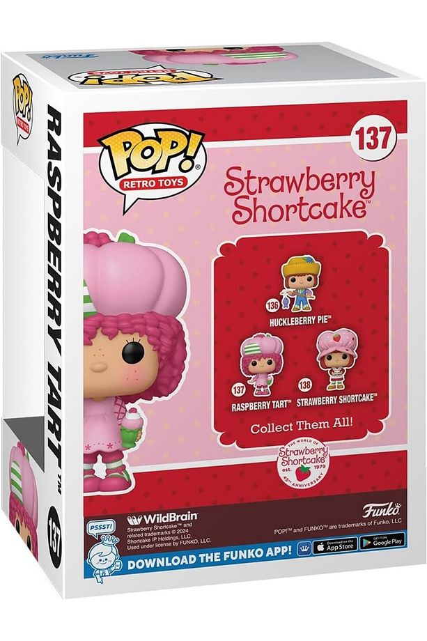 Pop! Retro Toys: Strawberry Shortcake Raspberry Tart 9,5 cm, Resmi Vinil Koleksiyon Figürü - 3