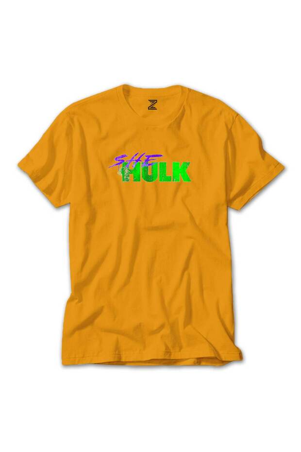 تي شيرت أحمر بشعار She Hulk
