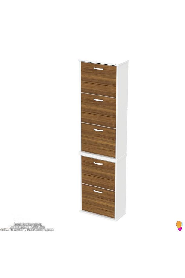 Varbi Umay' 2 Li Asma Kapı Önü 52x181x26 Cm’ Lik 5 Düşer Kapak 10 Göz Ayakkabılık - 7