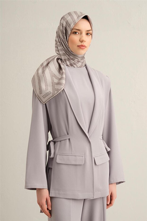 Classic Patterned Pure Silk Twill Scarf 9351D 51