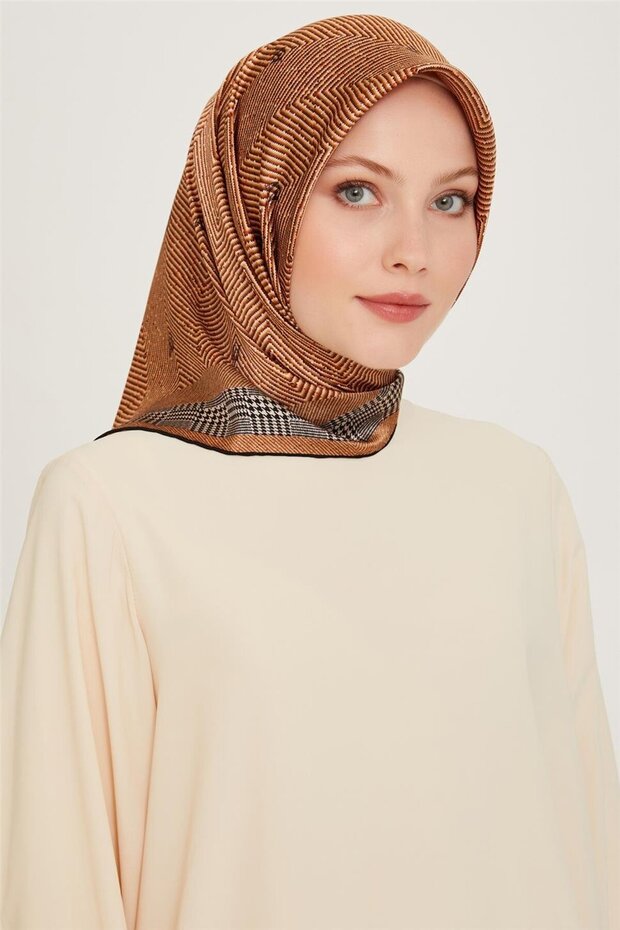 وشاح كلاسيكي منقوش سيرا ساف حرير 9252D 35