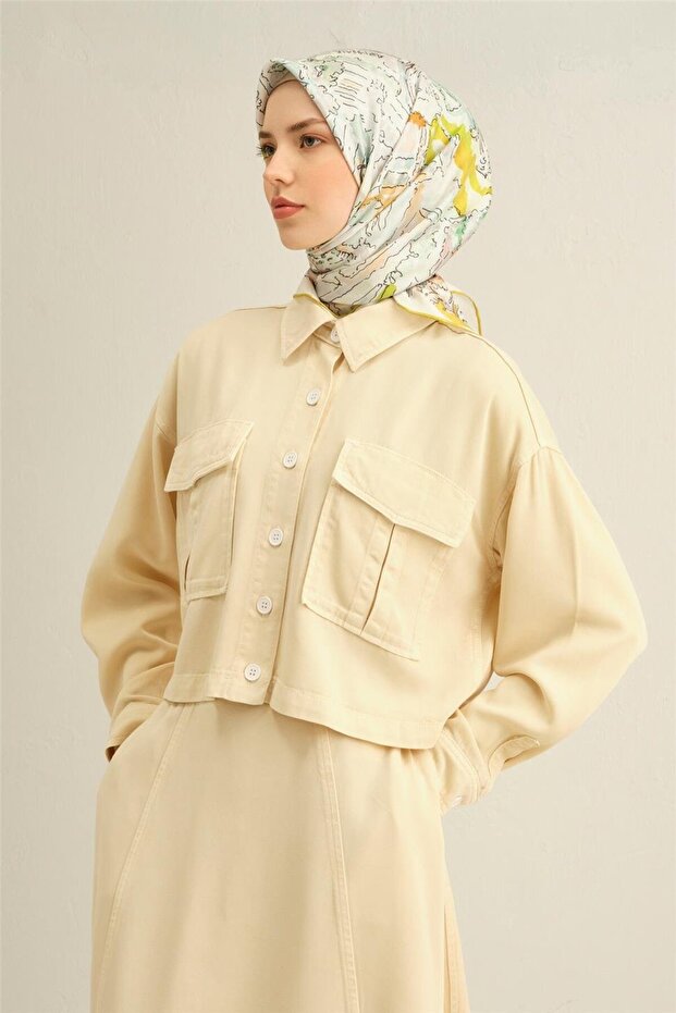 وشاح أوبجي منقوش ساف حرير تويل 9349D 54