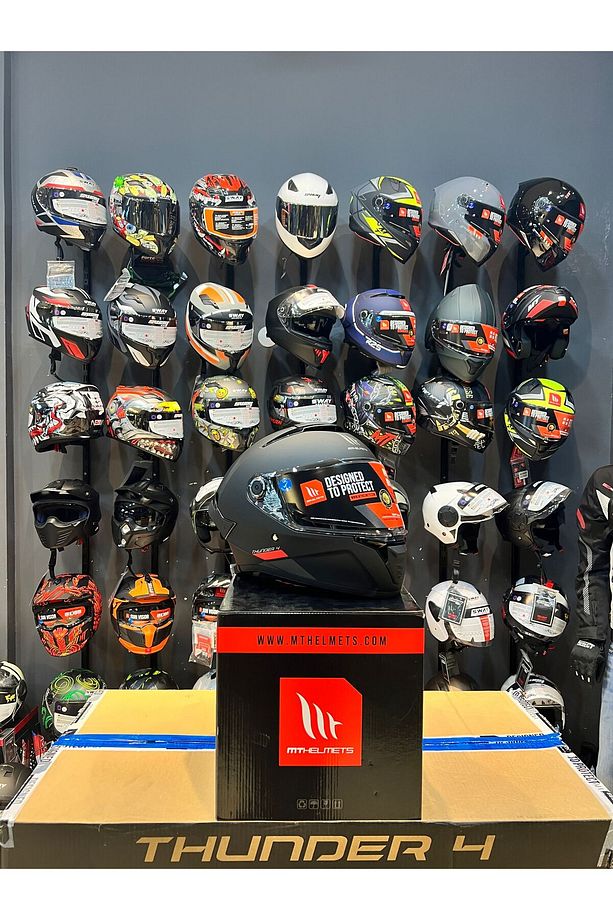 KASK MT FF118SV THUNDER 4 SV SOLID A1 MAT SIYAH - 1