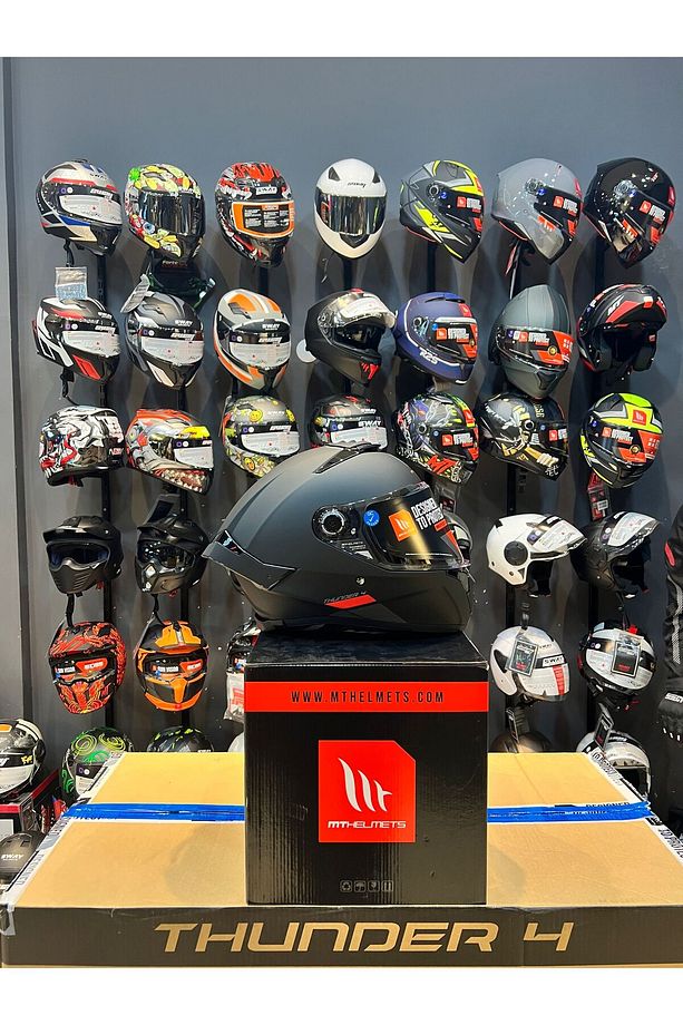 KASK MT FF118SV THUNDER 4 SV SOLID A1 MAT SIYAH - 2