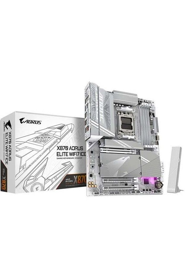 X870 Aorus Elıte Wıfı-7 Ice Ddr5 Hdmı Dp Pcıe 16x V5.0 Am5 Atx - 1