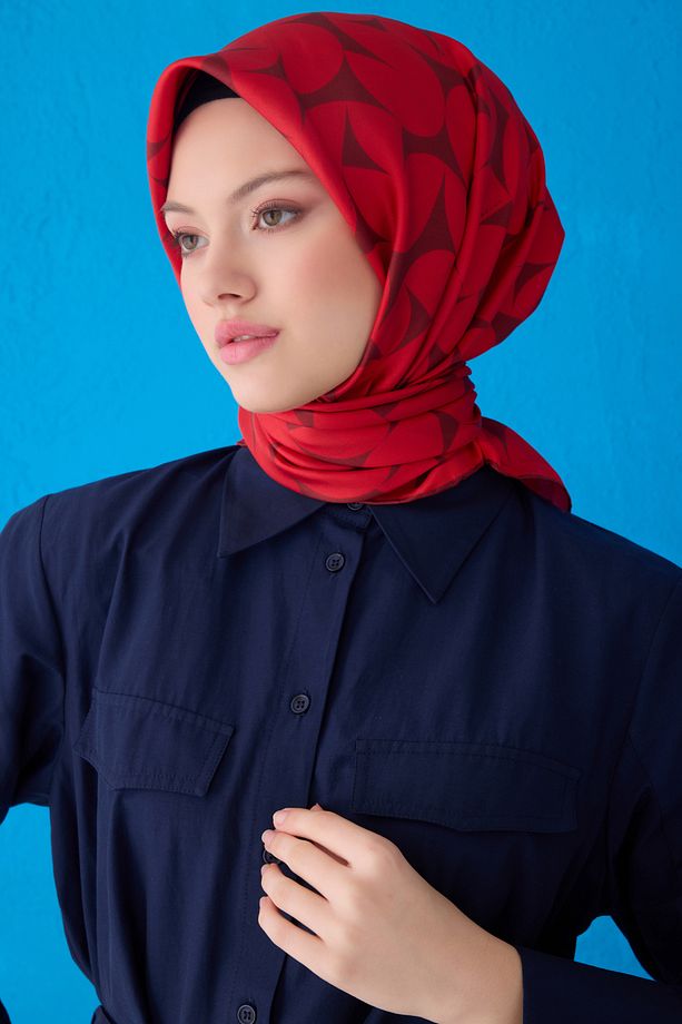 BELLİ SAF İPEK EŞARP 4117D (TWİLL)-34 - 1