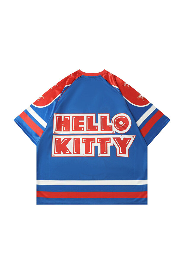Hello Kitty Cute Mavi Jersey Oversize Forma - 2