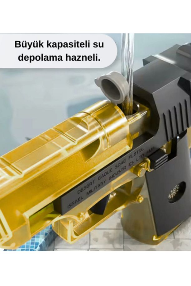Mini Glock Su Tabancası 13x10 cm Kaydırmalı Kızaklı Su Tabancası Kaliteli - 3