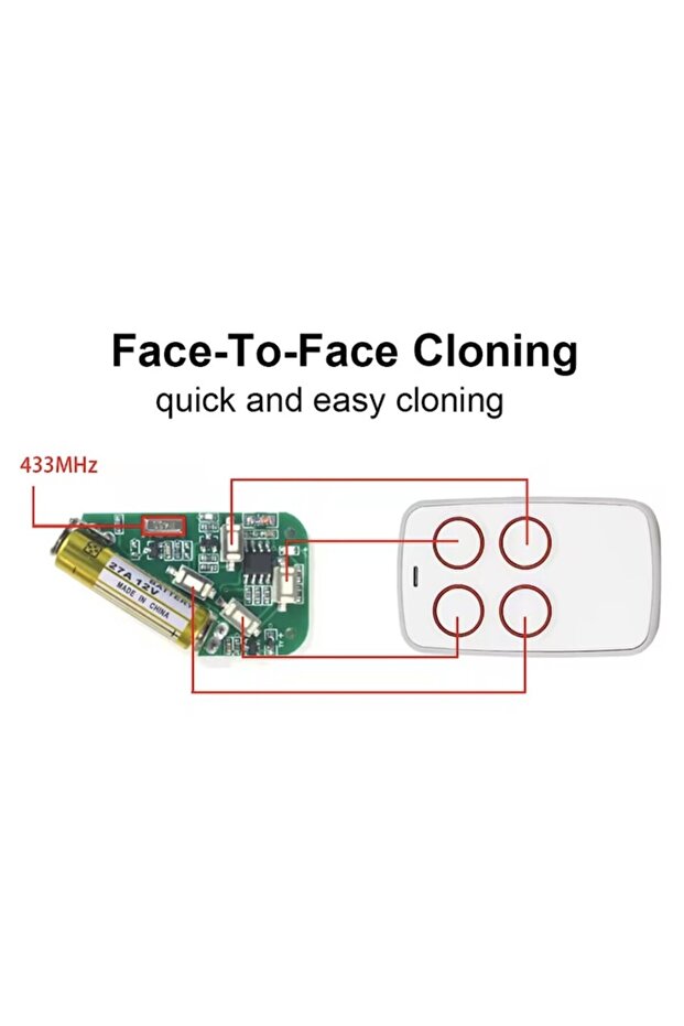Universal Remote Control for Gates and Barriers with 4 Buttons, Mbong®, 433.92Mhz Fixed Code - 3