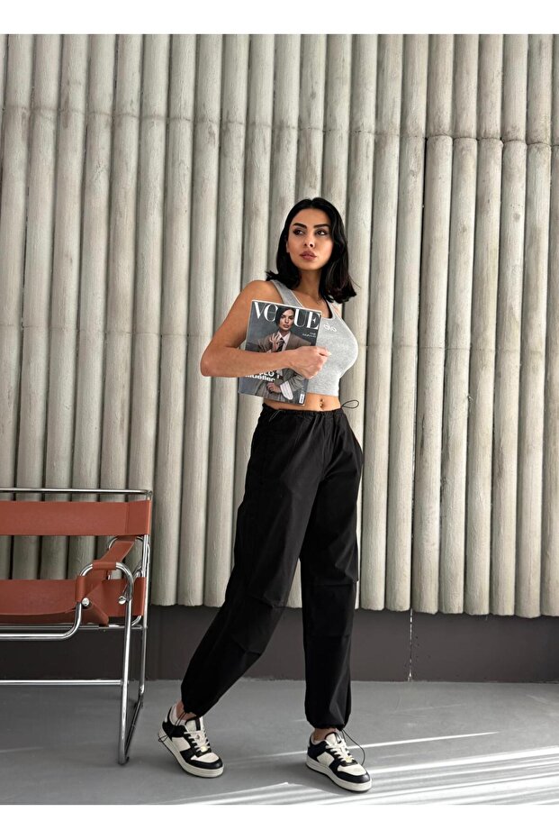 Parachute Pants with Knee Pleats - 2