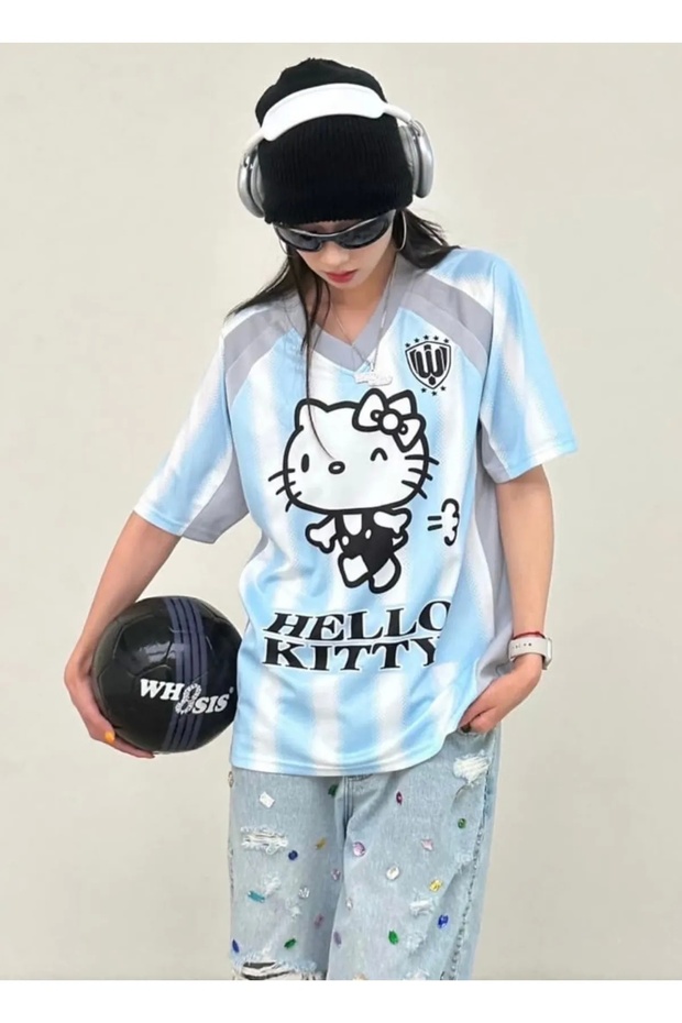 Kitty Unisex Jersey Mavi Forma
