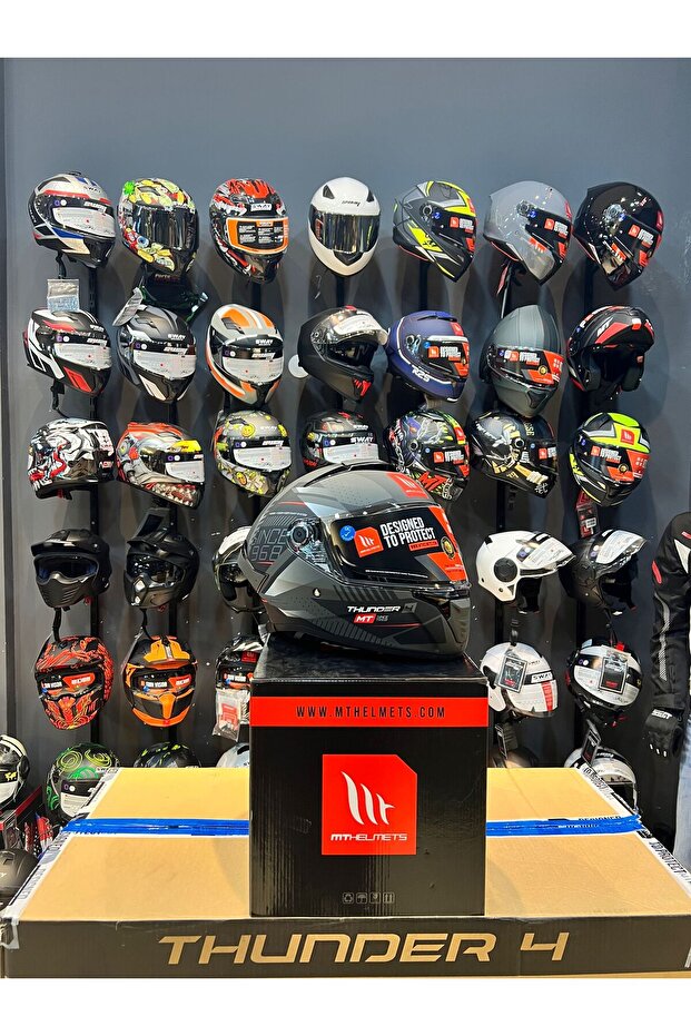 KASK MT FF118SV THUNDER 4 SV LUMINENCE D1 MAT (ŞEFFAF VİZÖR) - 1