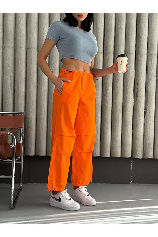 Parachute Pants with Knee Pleats - 6