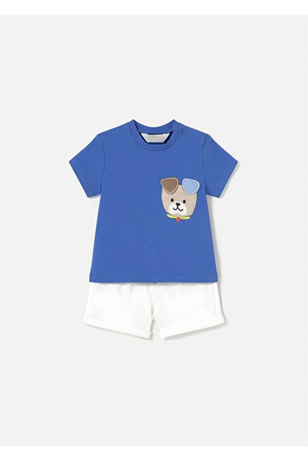 Baby Boy T-Shirt Shorts Suit Blue 1216