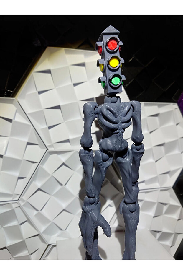 Trafik Lambası Kafalı Figür 30 Cm - 6