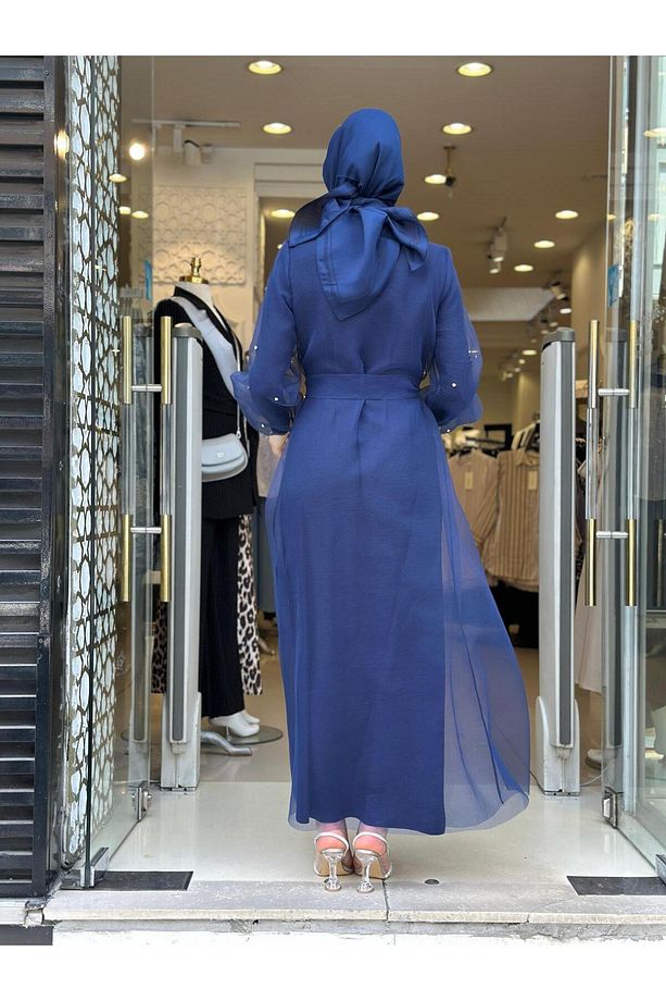 TAŞ DETAYLI ABAYA - 4