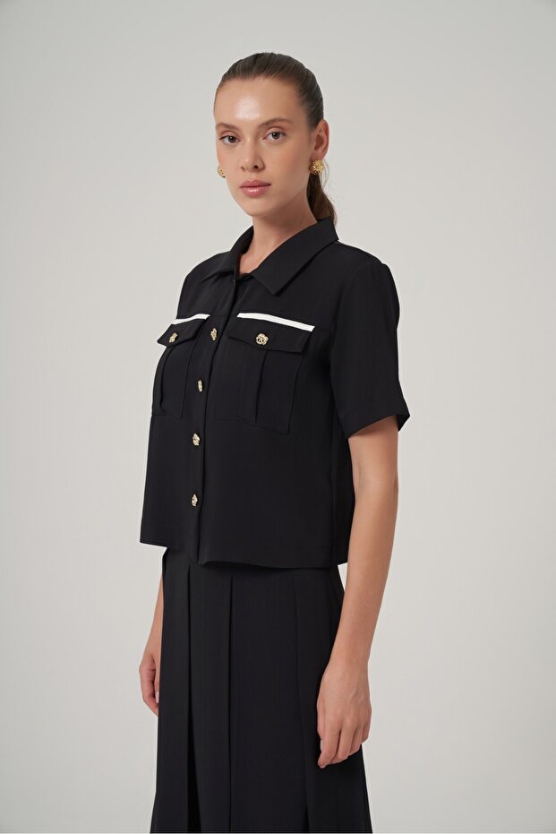 Kemer Detaylı Bluz - 2