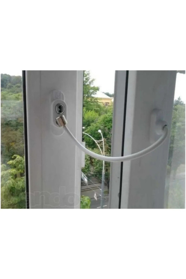Penkid Çelik Halatlı Kablolu Kapı Pencere Kilidi Beyaz - 1