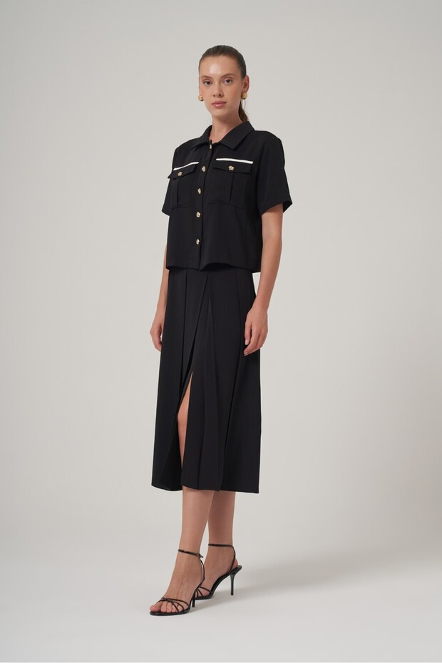 Kemer Detaylı Bluz - 4