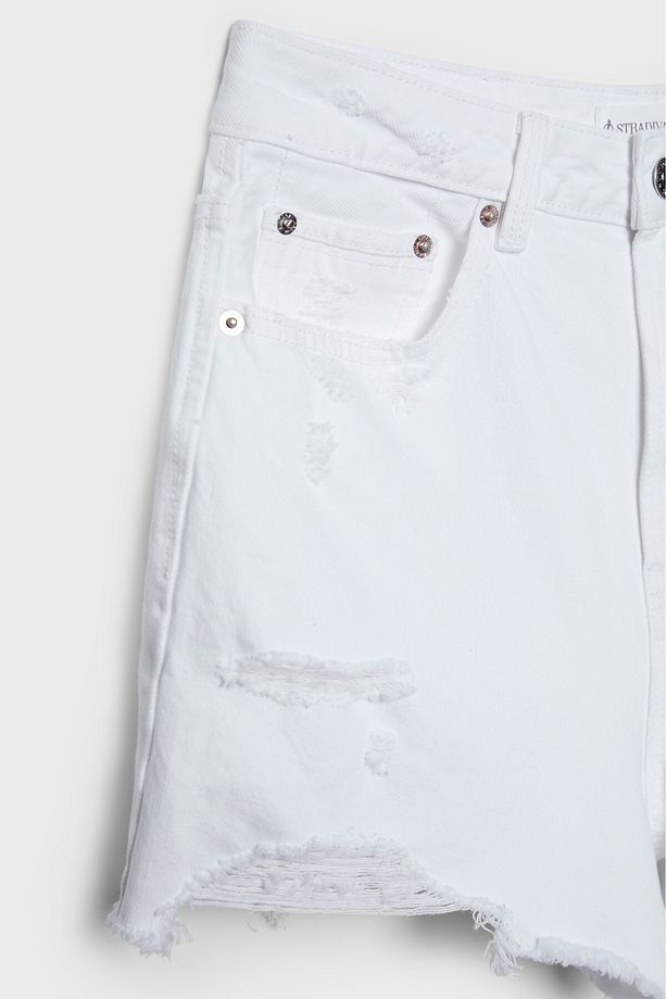 Distressed Jean Şort - 7
