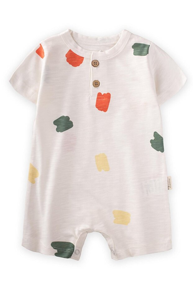 0-4 Years Patterned Jumpsuit - Brush Impact Pattern - 1