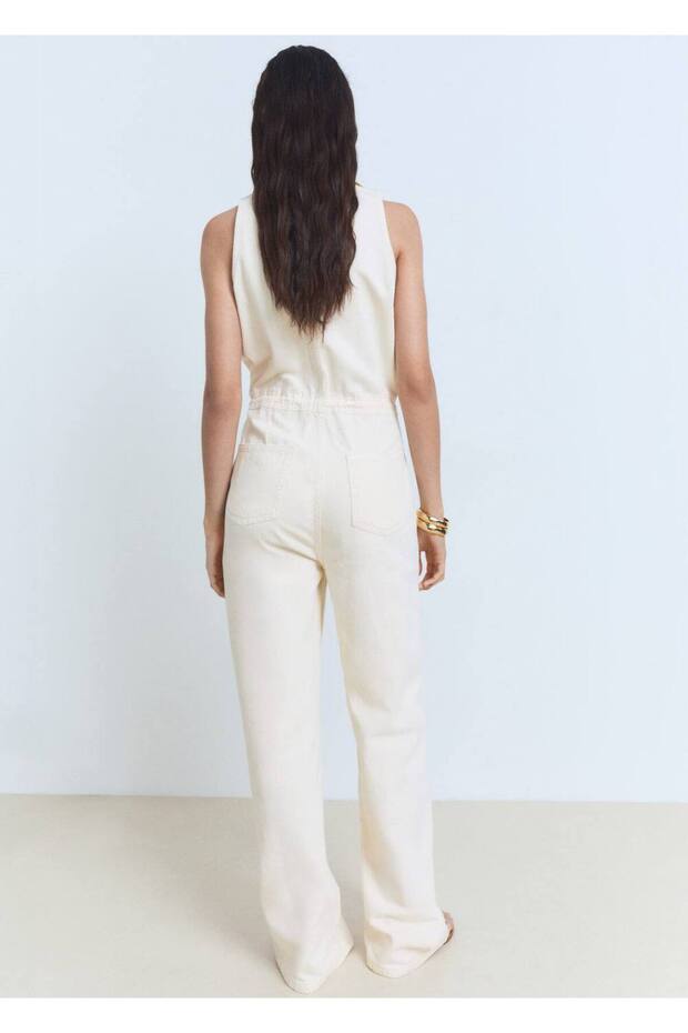 Uzun denim tulum - 4