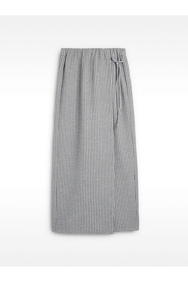 Çizgili Çapraz Pantolon - 6