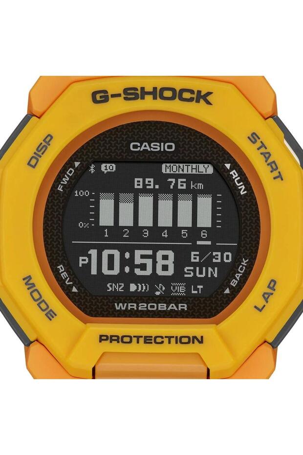 G-Shock GBD-300-9DR Sarı Renk 20 ATM Su Geçirmez Yeni Bluetooth Bağlantı Erkek Kol Saati - 4