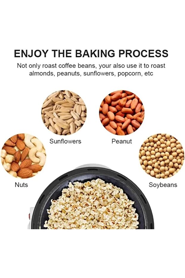 Dinks Coffee and Popcorn Maker - 800W Dual Function Appliance with Auto Shut-Off - 5