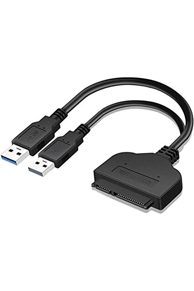 كابل محول HiVISION USB 3.0 إلى SATA لمحرك الأقراص الصلبة مقاس 2.5 بوصة - أسود