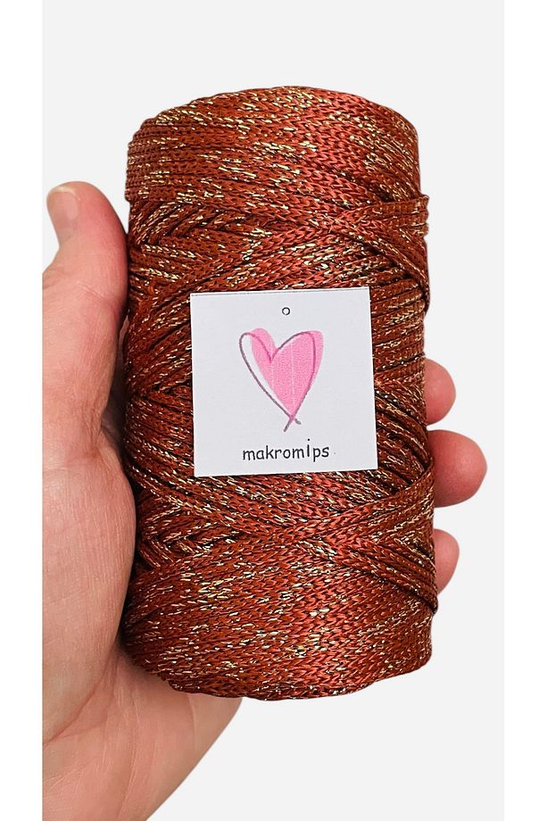 POLYESTER SİMLİ MAKROME İP 100 gr PARLAK PREMIUM 1. KALİTE SUPLA ÇANTA HOBİ EL ÖRGÜ İPİ İP - 2