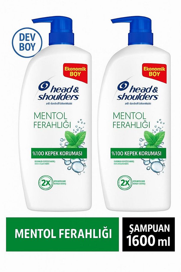 Head And Shoulders Mentol Ferahlığı Şampuan 800 ml X 2 Adet - 1