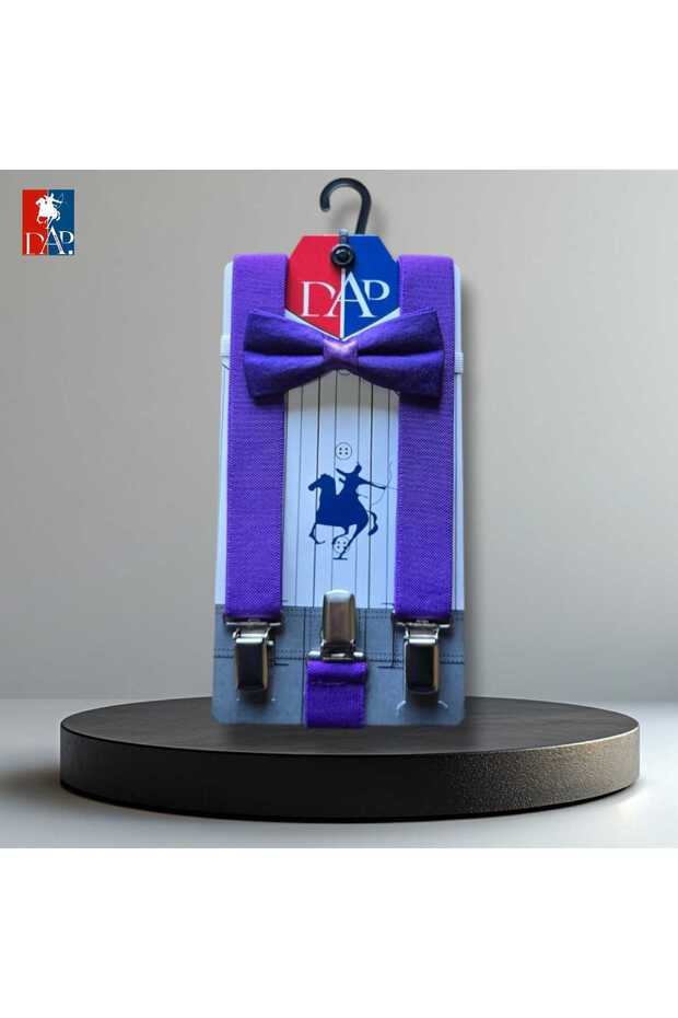 Dapwear's Boy's 1-9 Years Pants Strap and Bow Tie Set