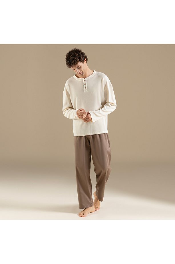 Verya Pijama Alt Koyu Kahve - 1